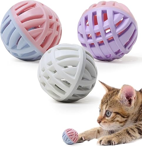 Pelotas de juguete de goma para gatos con campana interior, juguetes interactivos de TPR suave para cachorros, perros y gatitos, bola de molienda de