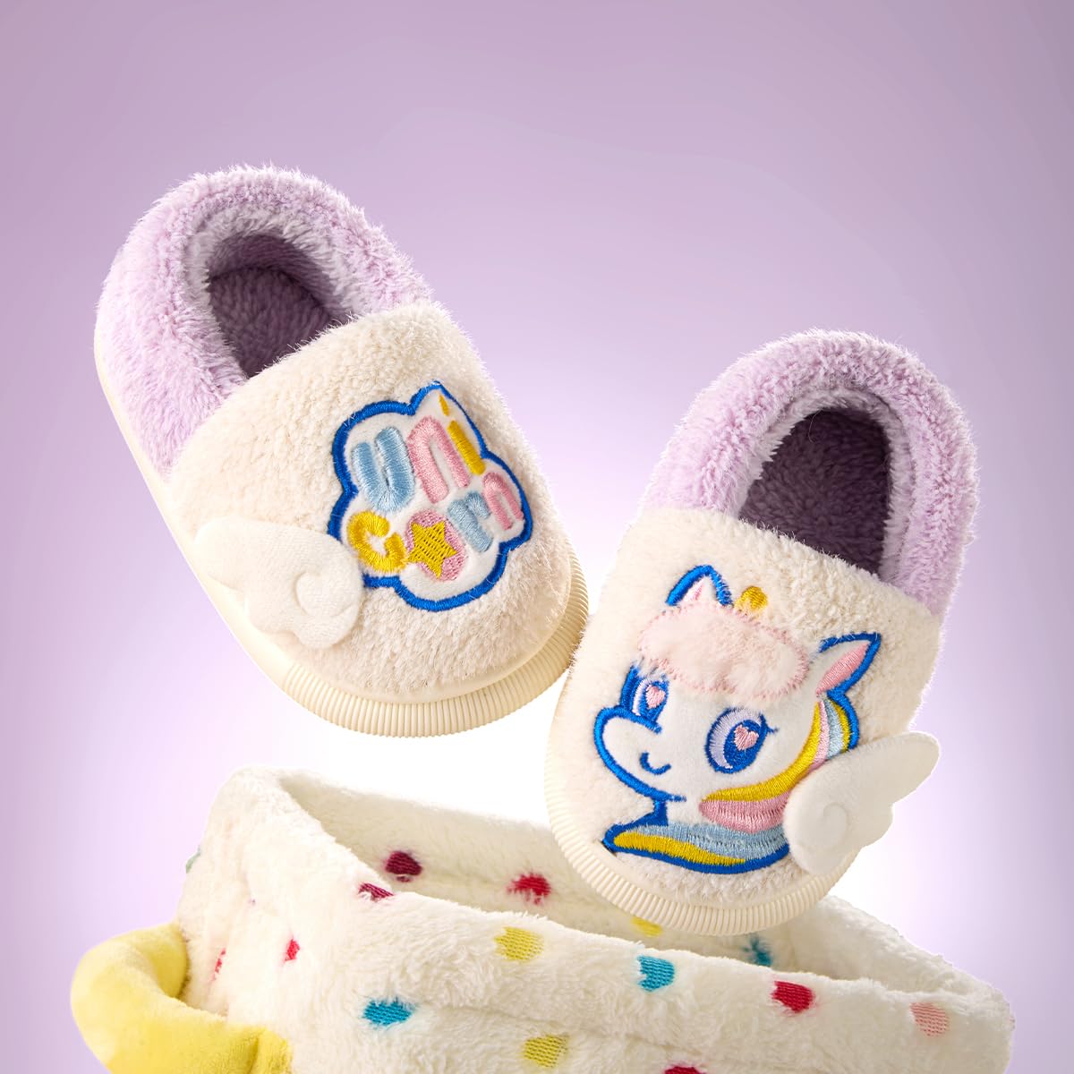Zapatillas de Estar por Casa para Niñas Niños Dibujos Animados Zapatillas de Interior Suave Cómodo Zapatos Antideslizantes Cálido