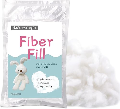 Vista 9 de LOKUNN Fibra de poliéster de 2.12 oz/60 g, relleno de fibra de poliéster (2.12 oz ~ 3.97 libras), relleno para animales de peluche, relleno