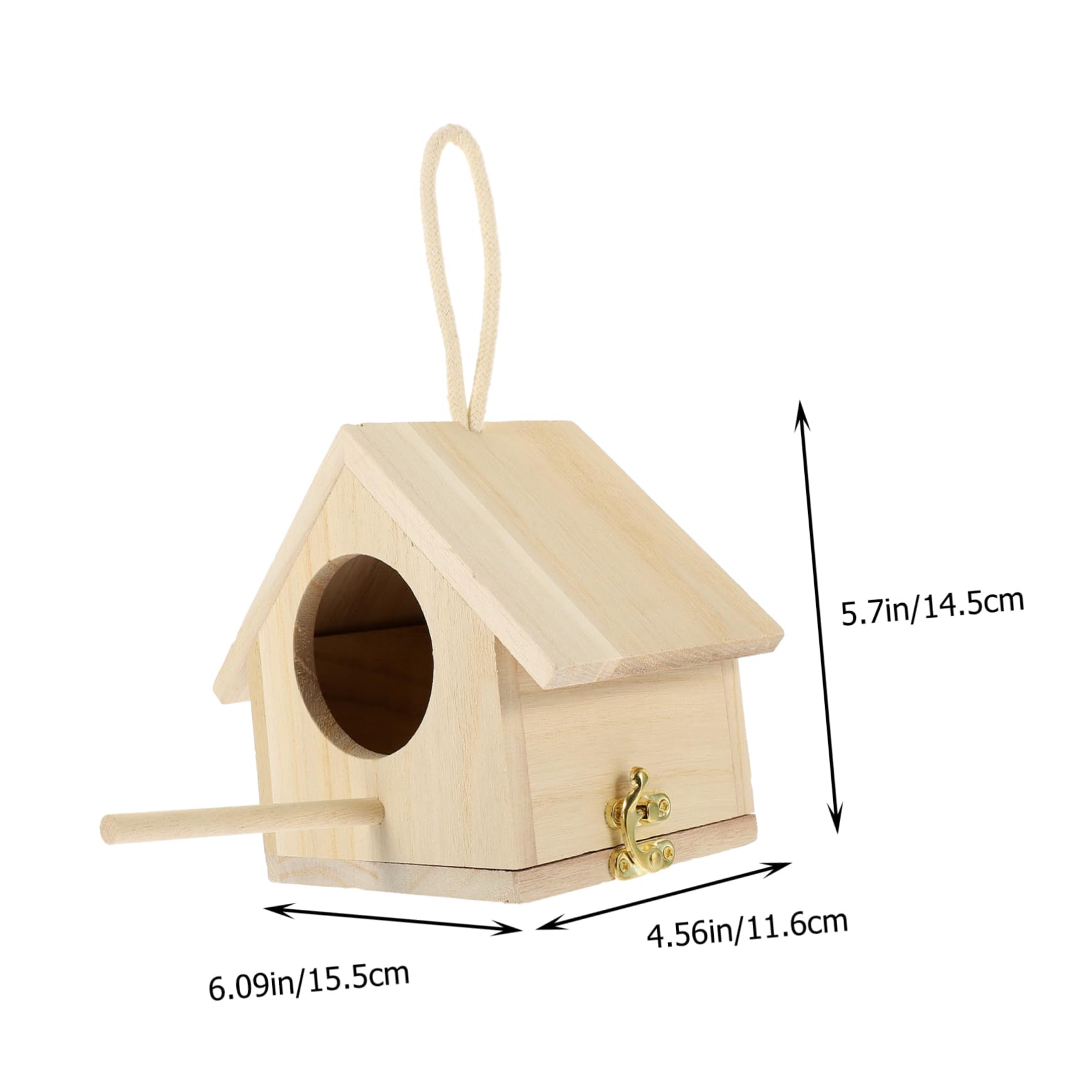 Toddmomy Wooden Bird Nest Decoration Delicate Nest for Home Adornment Random Color for Garden Office