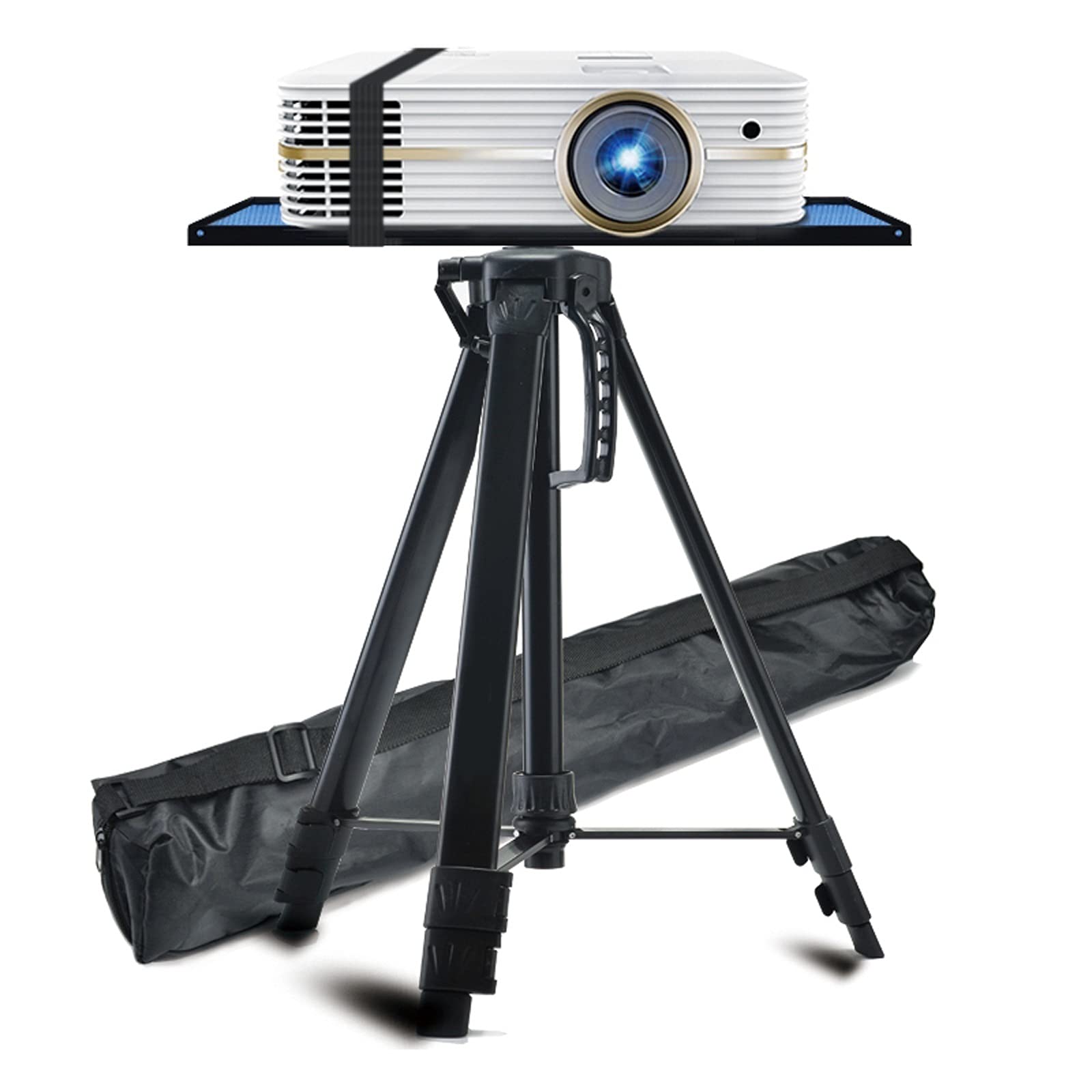 Trípode Para Proyector PROYECTOR STAND PERROPOTE LIGHTE AJUSTABLE PRODUCTOR DE PANTALIO PANTALIO DE PANTALIO DE PANTALLA SHONTERO 360 ° Cabeza de bola giratoria con altura de 17 a 47 pulgadas con bols