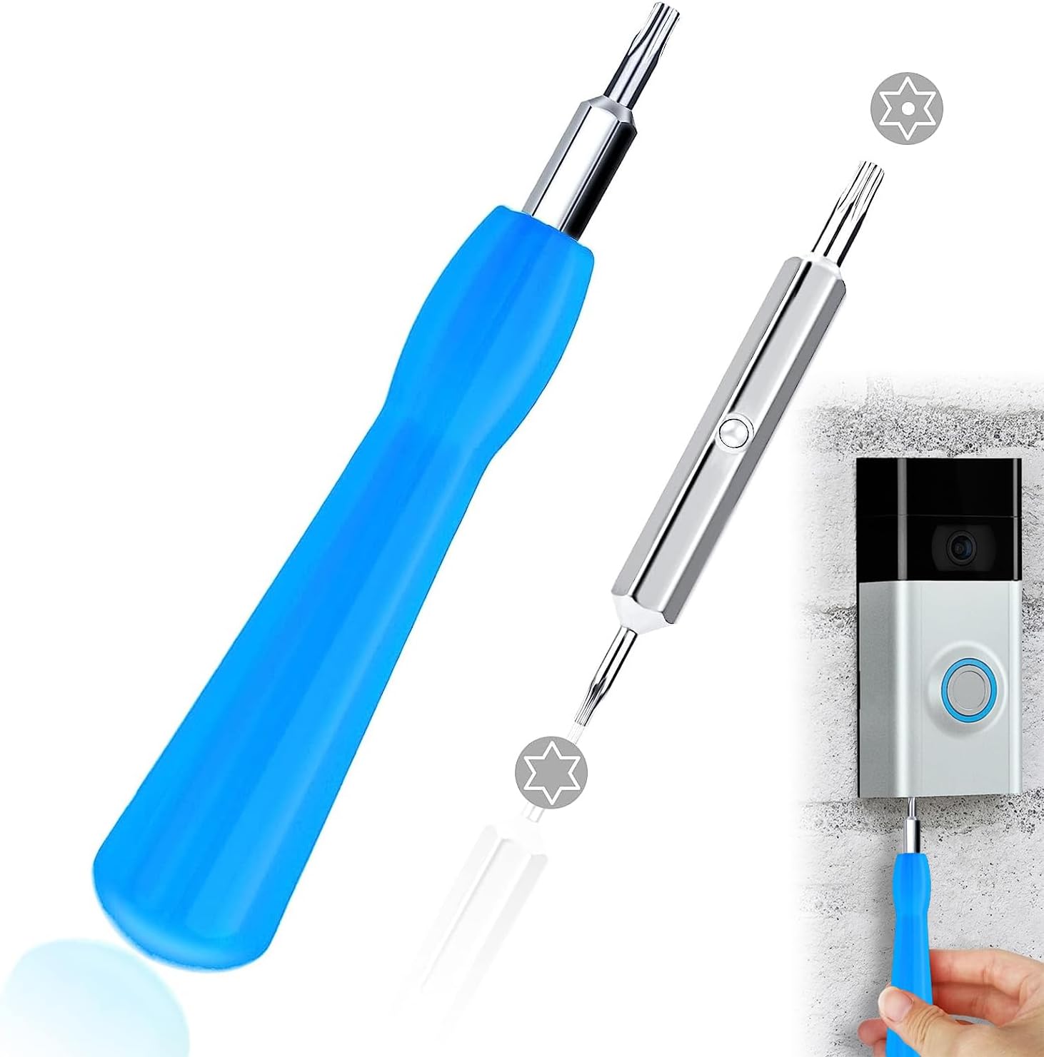 RingDoorbellScrewdriver, DoubleEnded T6 T15Screwdriver, Replacement Security Screws, for