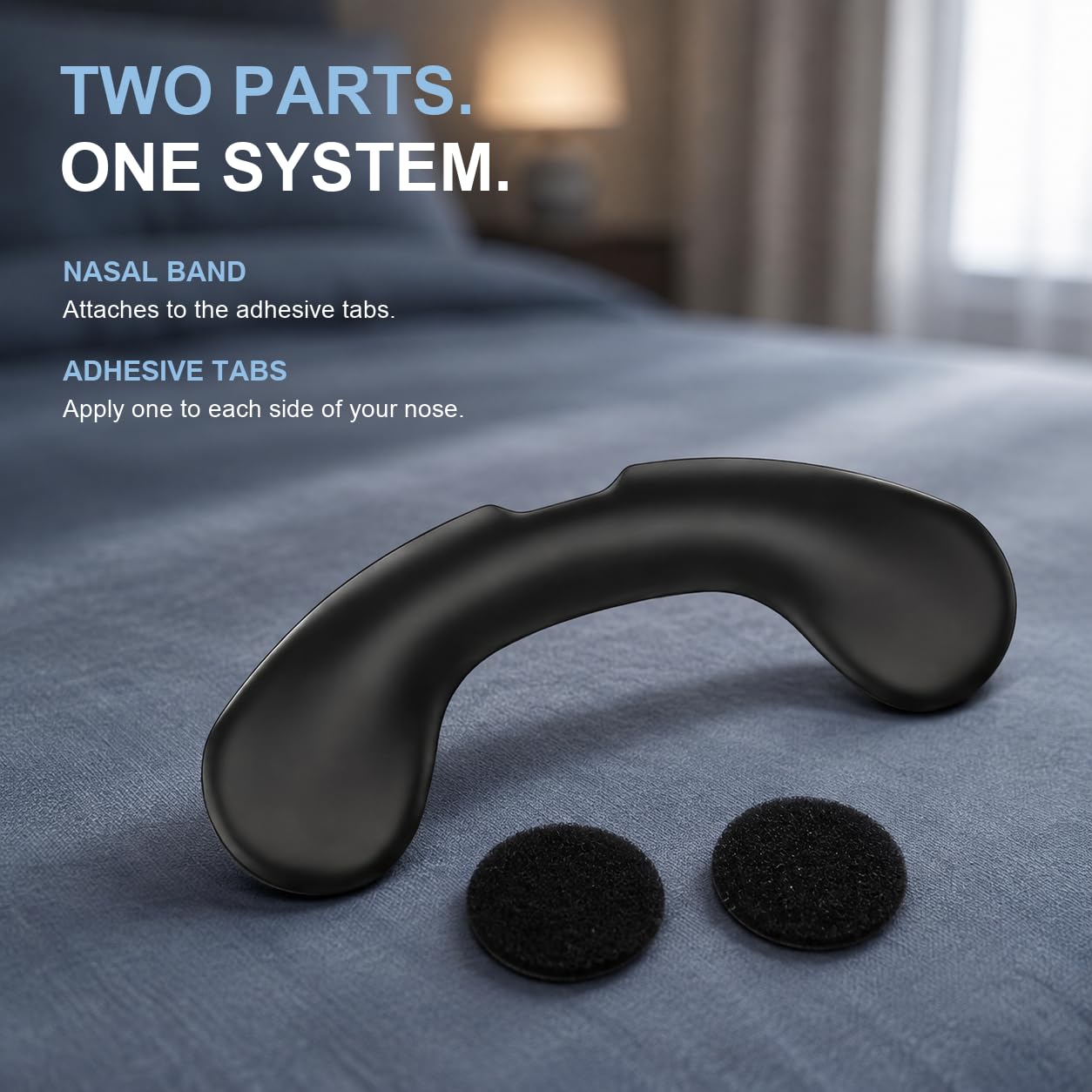 Reusable Nasal Strips for Breathing and Snoring, 4 Bands (2 M + 2 L) and 120 Adhesive Tabs, 60 Uses — Amazon image 3