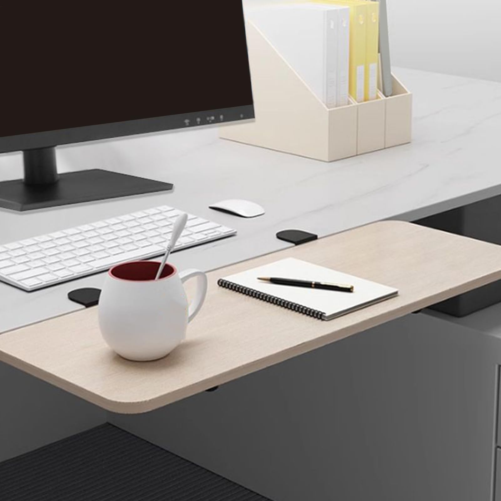 Tastaturablage unter dem Schreibtisch – drehbare Tastaturablage, verstellbare Armlehne – ideal für Schreibtisch, Heimbüro, Schlafsaal, PC und Laptop