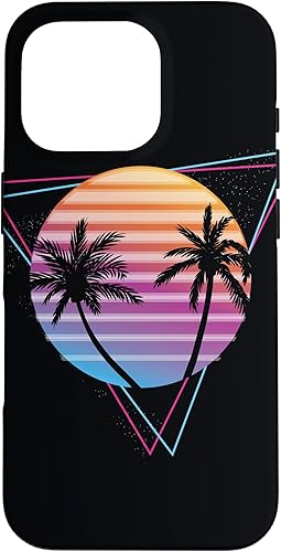 Miniatura 20 de Palm Sunset 80s Vibe Retrowave Synthwave Aesthetics - Carcasa para iPhone 16
