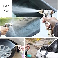 Vista 6 de FANHAO Boquilla de manguera de jardín mejorada, boquilla de agua de mano de metal 100% resistente, alta presión en 4 modos de pulverización