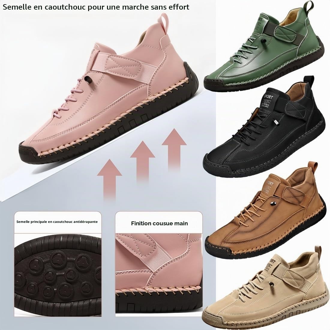 Baskets Elira for femme, confortables et offrant un bon maintien, chaussures orthopédiques faites main, for une meilleure posture et un soulagement de la douleur(Weiß mit gelbem Hintergrund,39)