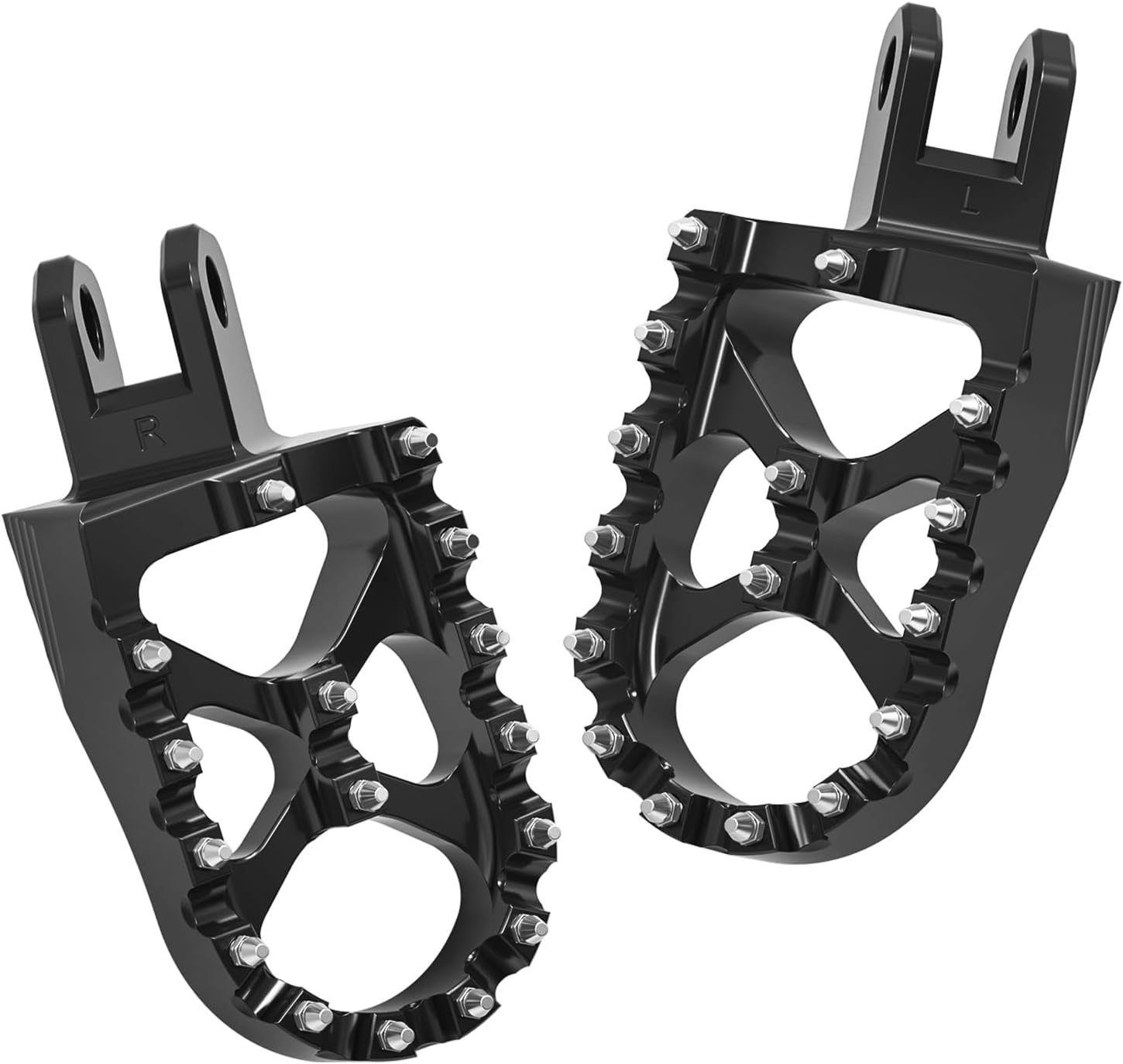 NICECNC Black 57mm Wide Foot Pegs Pedals Rests Dirt Bike Compatible with Suzuki DRZ400S/DRZSM 2000 2001 20002 2003 2004 2005-2020 2021 2022 2023 2024,See Fimment