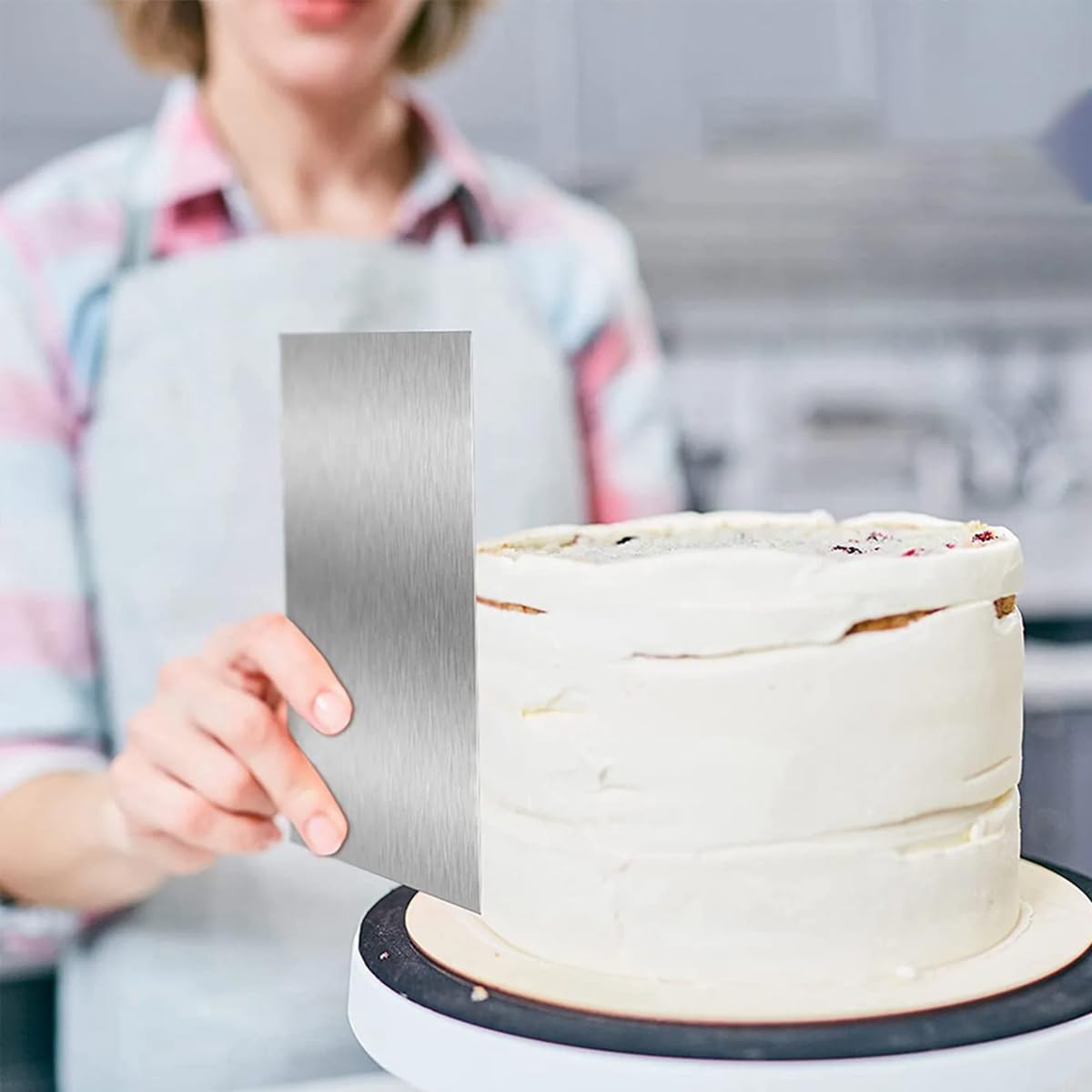 Edelstahl-Kuchenschaber Set, 6-teilig – Verschiedene Formen Für Glätten, Dekorieren & Portionieren | Aus Edelstahl 304, Spülmaschinenfest