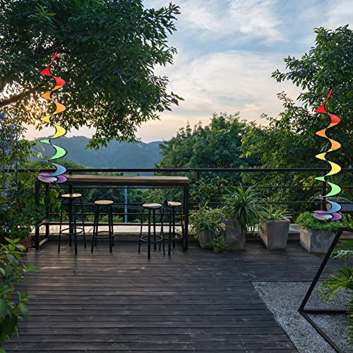 Windfahne Camping,Windspirale Twister,UV-beständiges und Wetterfestes Windspiel,Windspiele Für Den Garten,Wind Spinner,Windfahne Für Draußen,Wind Spirale,Windspiele Für Draußen Stehend,Windsack Garten