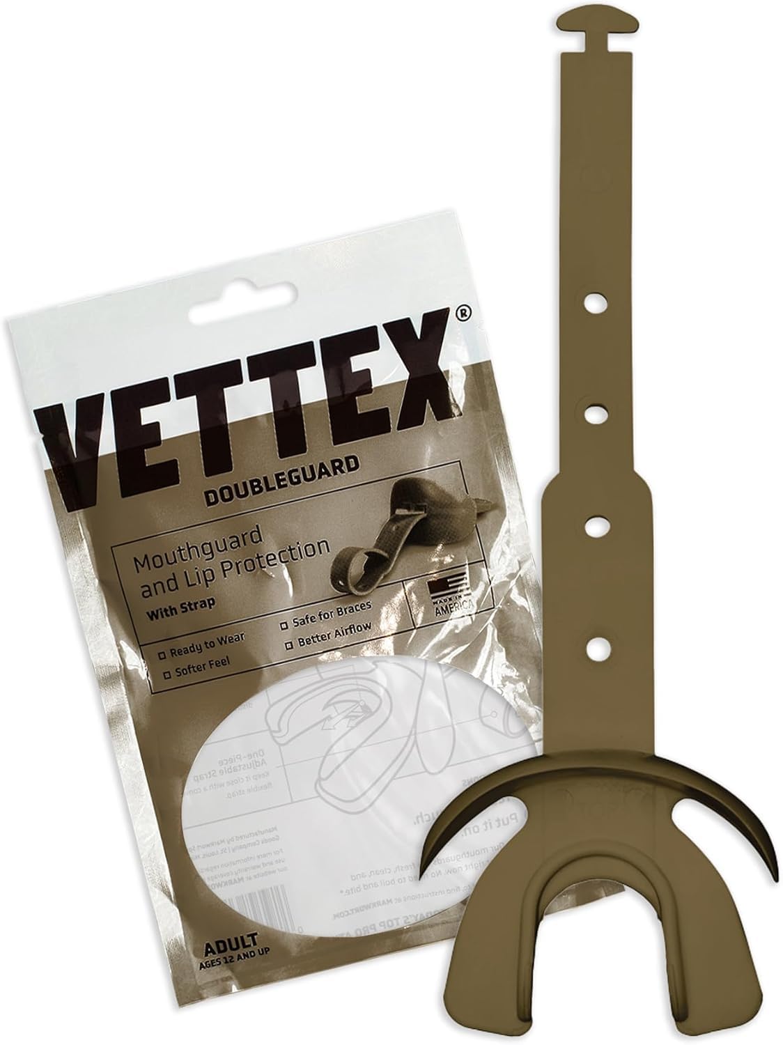 Vettex Doubleguard Mouthguard with Lip Protection - Adult (AC25-VG)