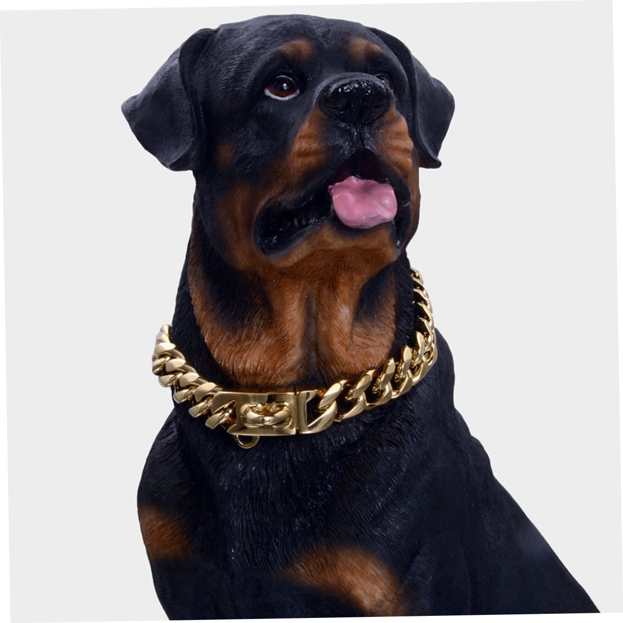 Collar Fácil de Limpiar y Reutilizable de Perros para Acero Inoxidable Dorado Accesorio Resistente para Adiestramiento y Uso Diario