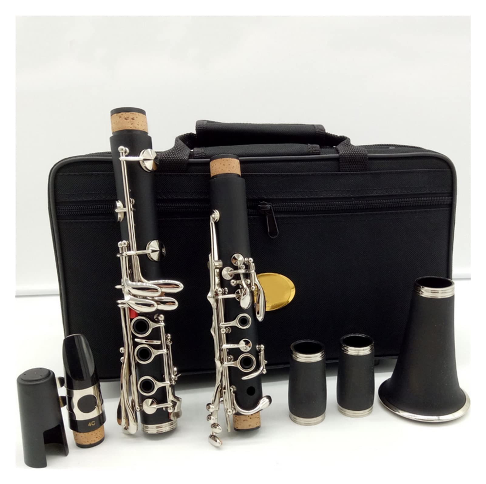 Clarinets BB Matte Abdominales Resina Bakelite Clarinet Boquilla 4C Incluida Caso + Reeds