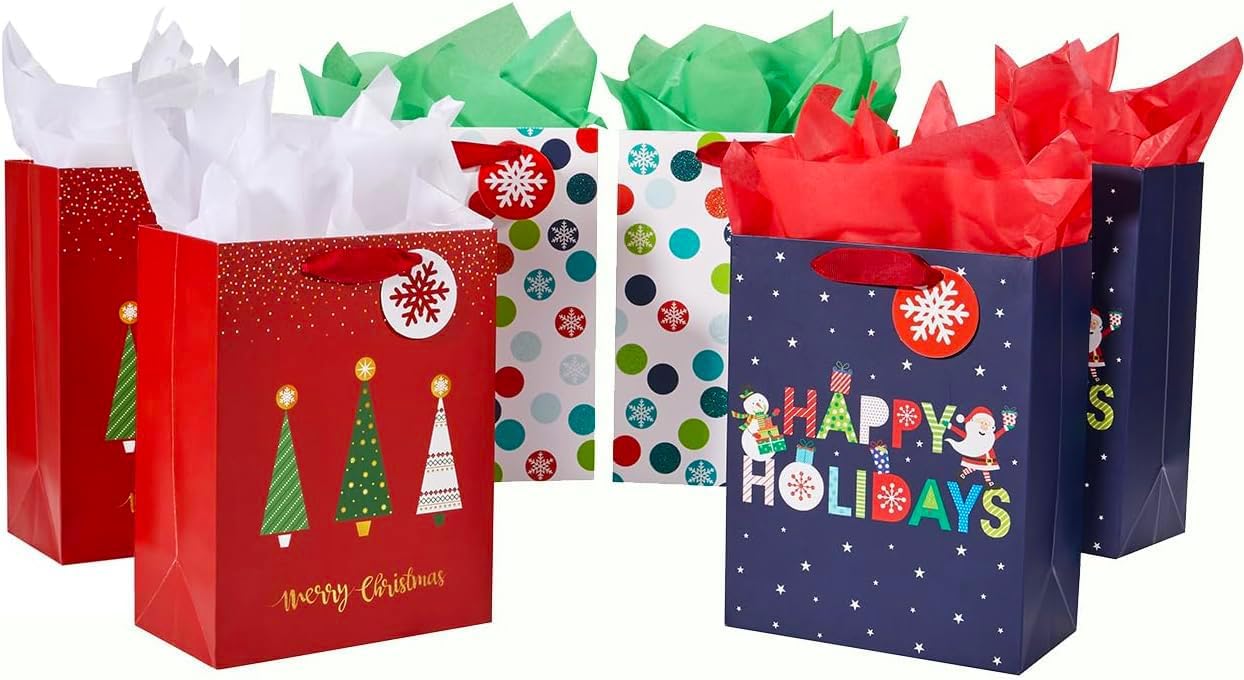 Small Christmas Gift Bags With Tissue paper