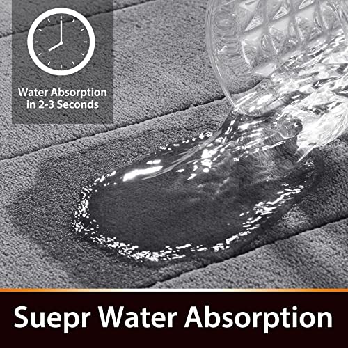 Yimobra Memory Foam Bath Mat Large Size, 92 x 61 cm, Soft and Comfortable, Super Water Absorption, Non-Slip, Thick - Image 4