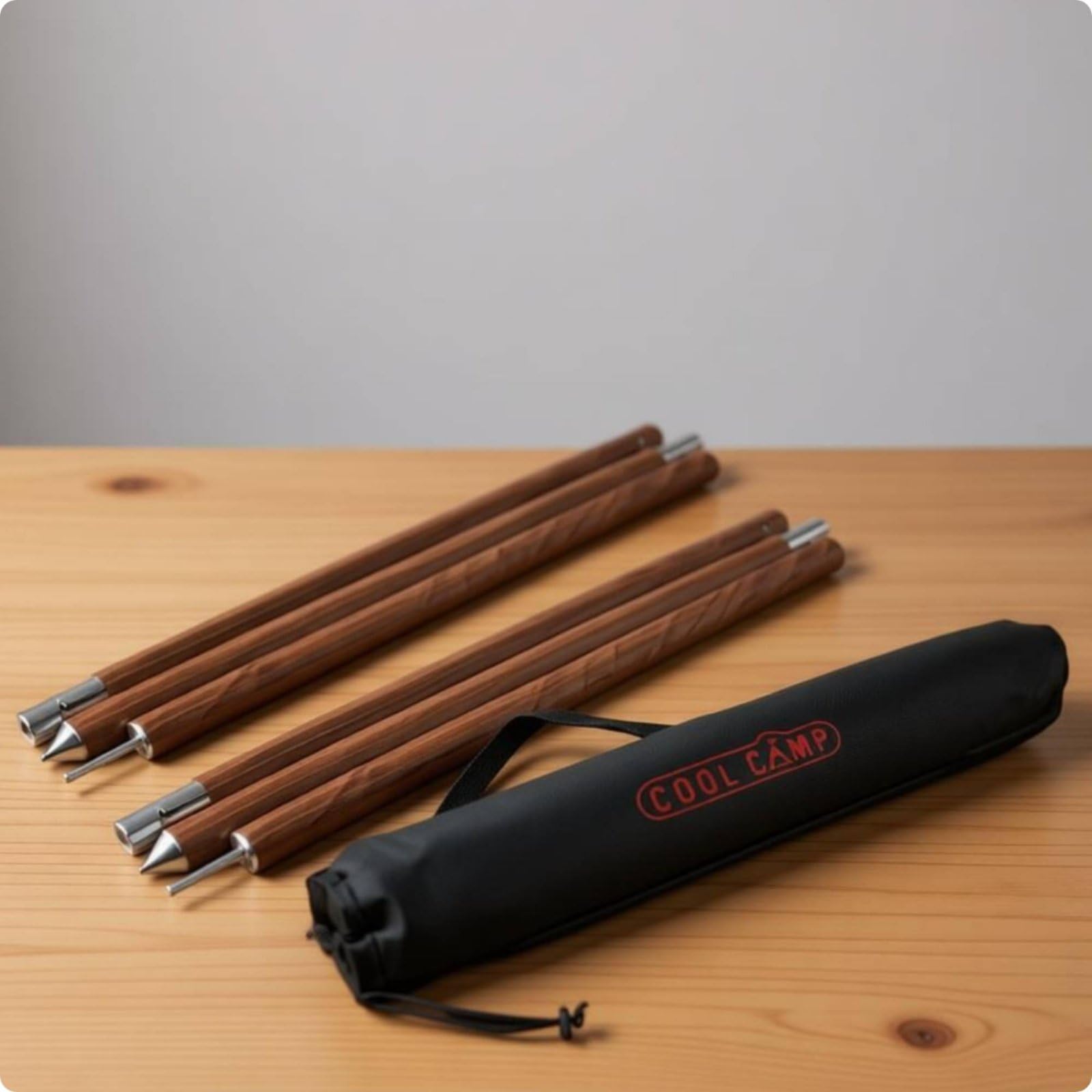 predolo 2 Stück Tarp-Stange leicht Alu-Campingstange wetterfest Aluminium-Zeltstange für Camping-Enthusiast, Camping, Outdoor, Garten