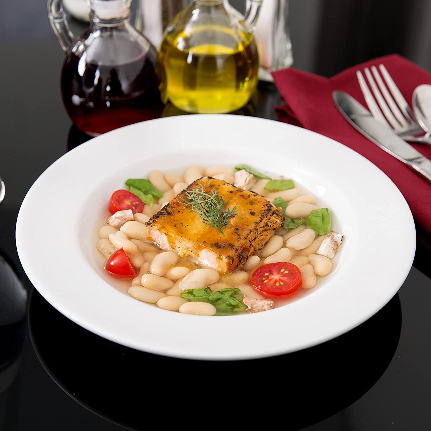 Crocera Deep Pasta Plate Set of 6 pcs,(Plain,Snow White),9 inch,Soup,Rice,Gravy Plate, Microwave Safe, Opalglass (B09V2GJWKQ) Amazon Price History, Amazon Price Tracker