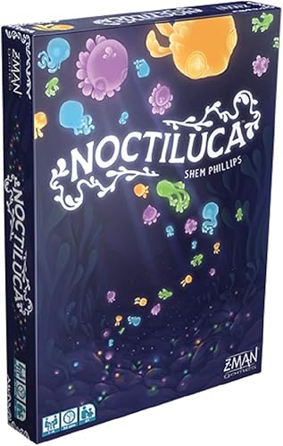 Z-Man Games Noctiluca - Juego de mesa - Sumérgete en las profundidades brillantes en este colorido juego de dados. Juego de estrategia para niños y disponible en Yaxa Venezuela