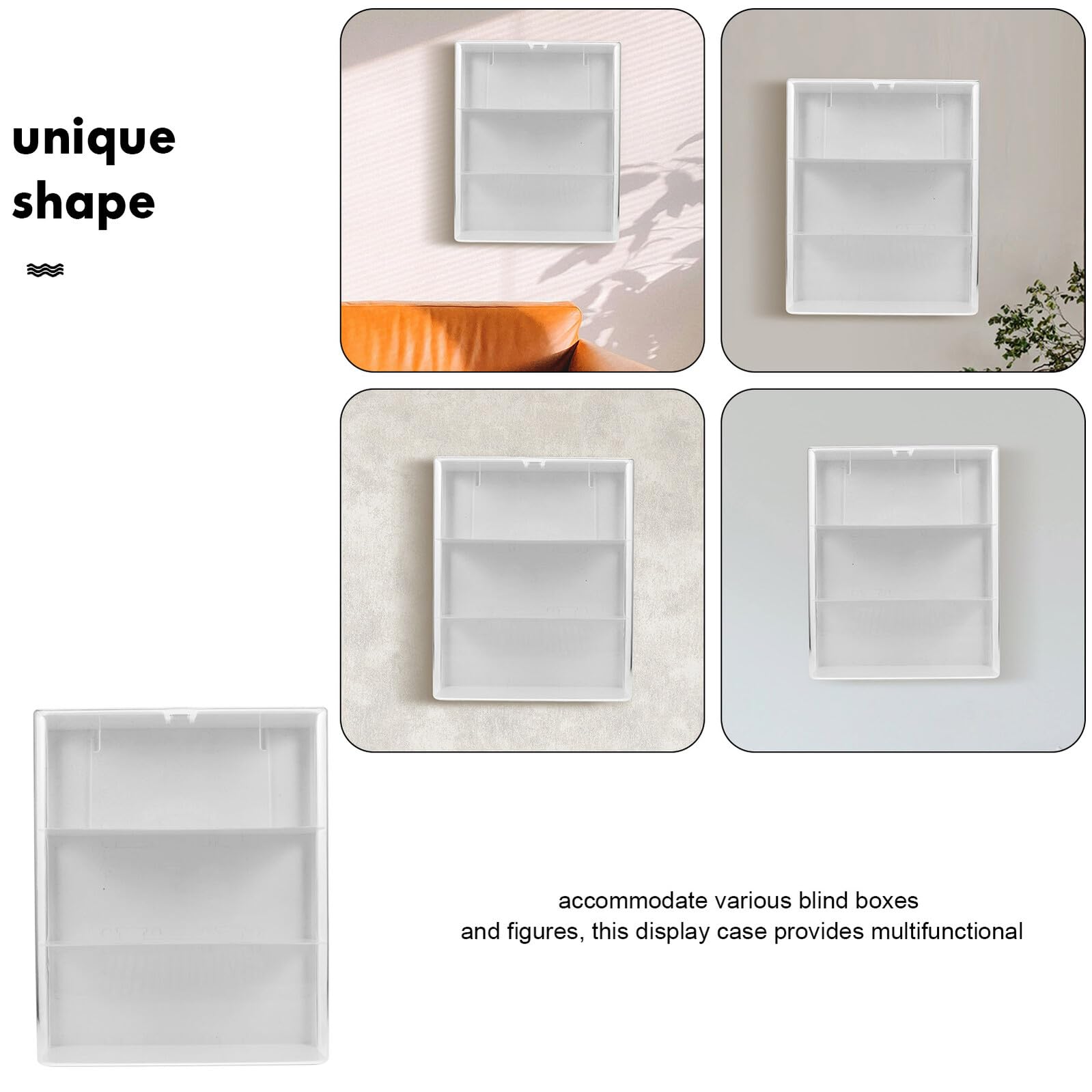 Housoutil Wandmontierte Transparente Acryl Vitrine für Sammlerstücke und Figuren Vielseitige Aufbewahrungsbox für Kleiner Actionfiguren und