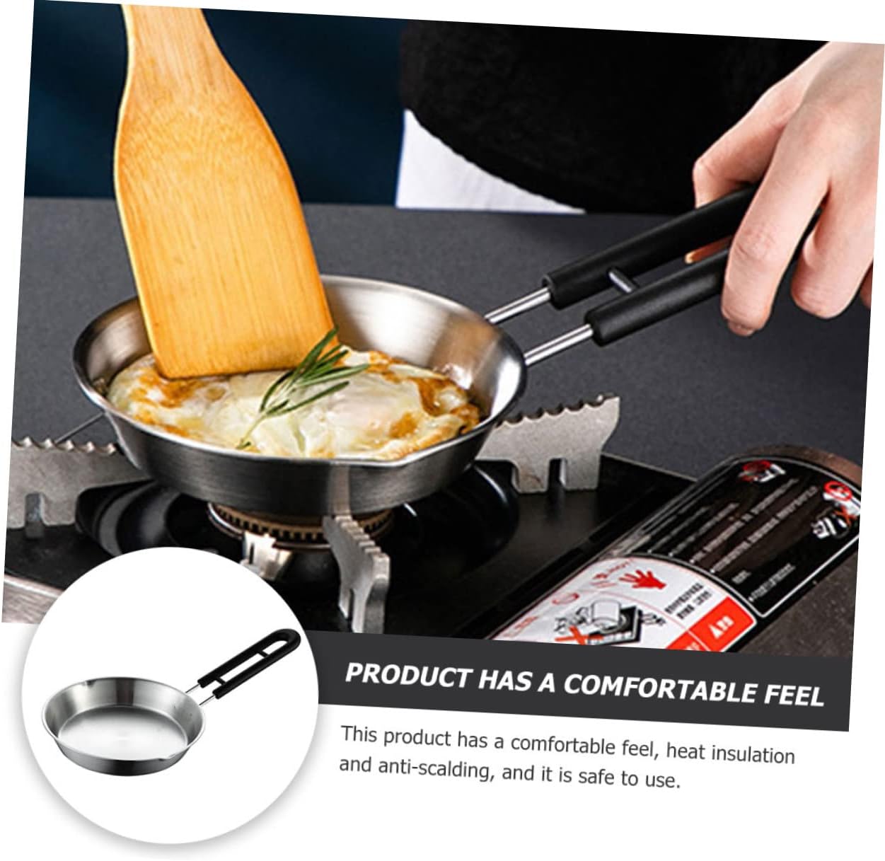 Stainless Steel Mini Pot Fried Egg Pan Multi-use Frying Pan Egg Pans Nonstick Non-Stick Pan Griddle Pan Nonstick Pan Egg Skillet Fry Pan Omelet Pan Stainless Steel P Pot