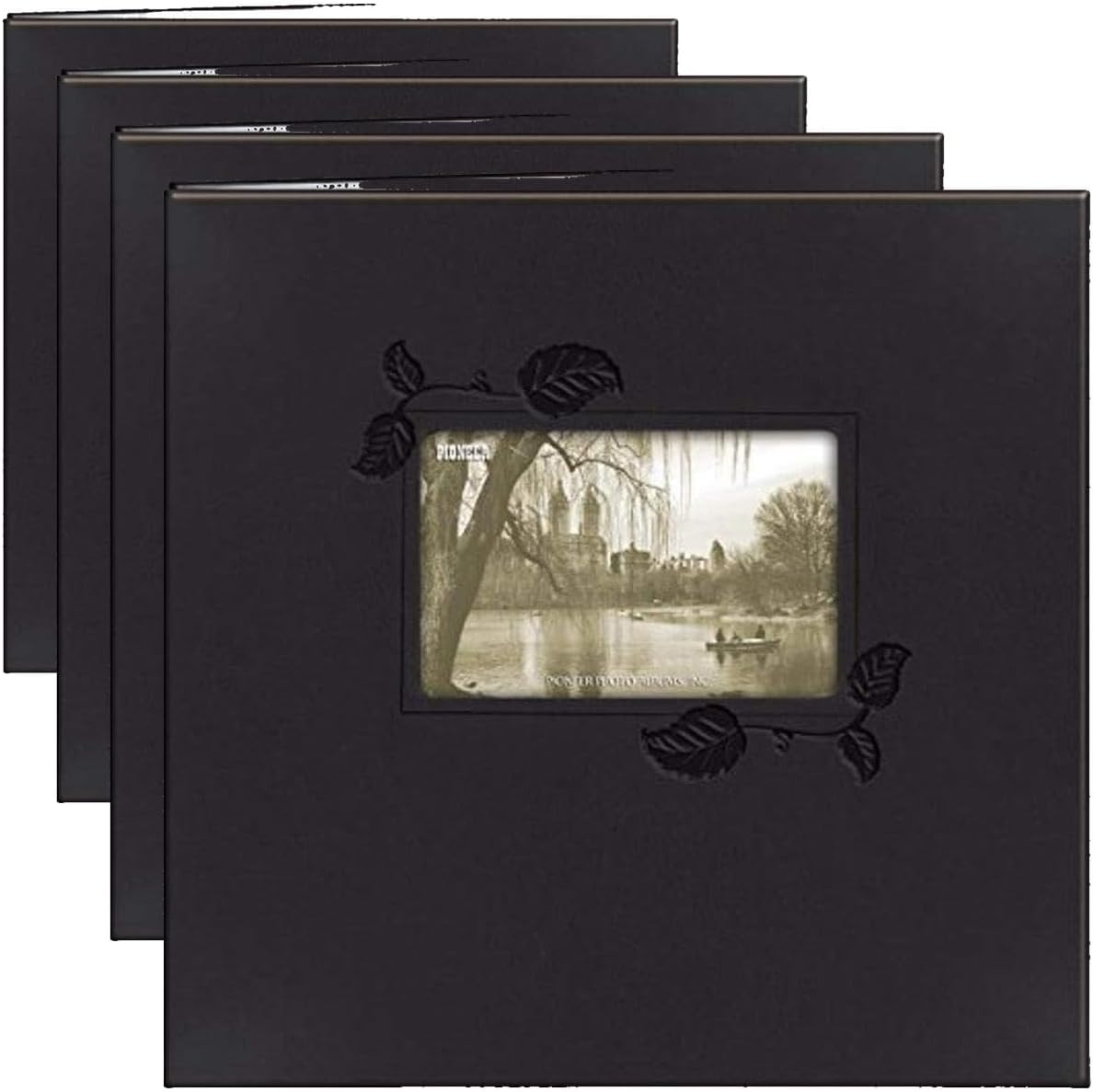 Pioneer Embossed Leatherette Post Bound Album 12"X12" - Brown W/Floral