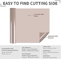 Vista 7 de HTVRONT Rollos de Vinilo de Transferencia de Calor HTV - 12" x 20 pies Vinilo HTV Caqui para Camisas, Vinilo Termoadhesivo para Todas las Máquinas