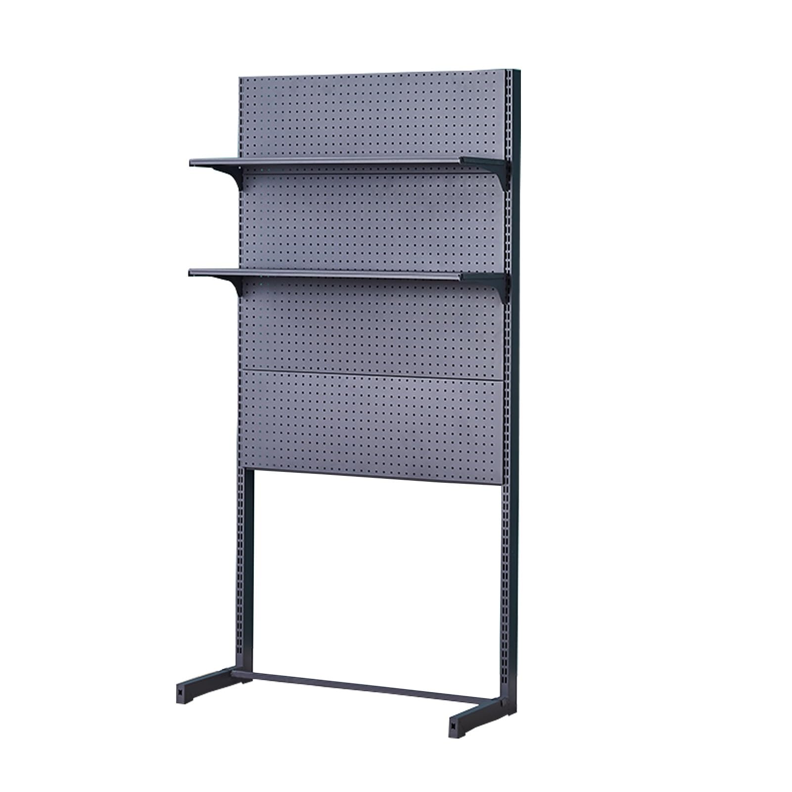 Unabhängiger Pegboard Lochplatte Werkzeugregal Werkzeugwand Metall Werkzeug Wandhalterung Stecktafel Organizer(Gray,75x186cm/30x73in)