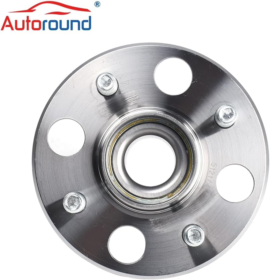 Autoround 512174 Rear Wheel Hub & Bearing fits for Honda Civic 2001 2002 2003 2004 2005 DX GX HX LX 4 Lug Non-ABS Left/Right Side