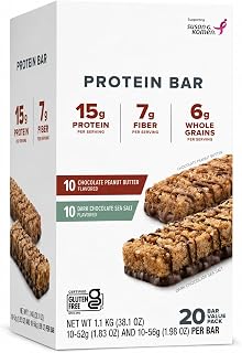 Ready Protein Bar Variety Pack, 20 Count Assorted Flavors, Individually Wrapped High Protein Snack Bars for Gym, Office, Travel & Lunch Boxes
