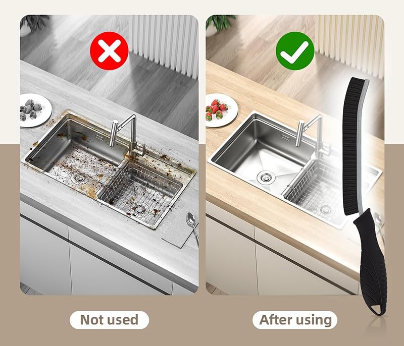 Xemnys Ensemble De Brosses De Nettoyage En Profondeur Avec Suceur Plat Pour Petits Espaces, Porte Coulissante, Volet, Climatiseur, Salle De Bain/douche, Stores, Aérations