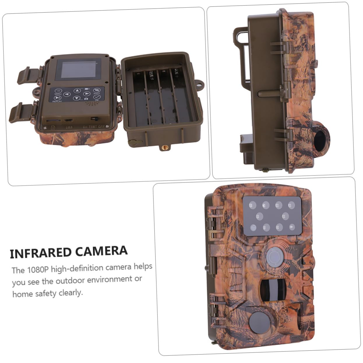 GOOHOCHY 1 Set Night Vision Trail with Thermal Motion Lightweight Design for Hunting Monitoring Any Weather