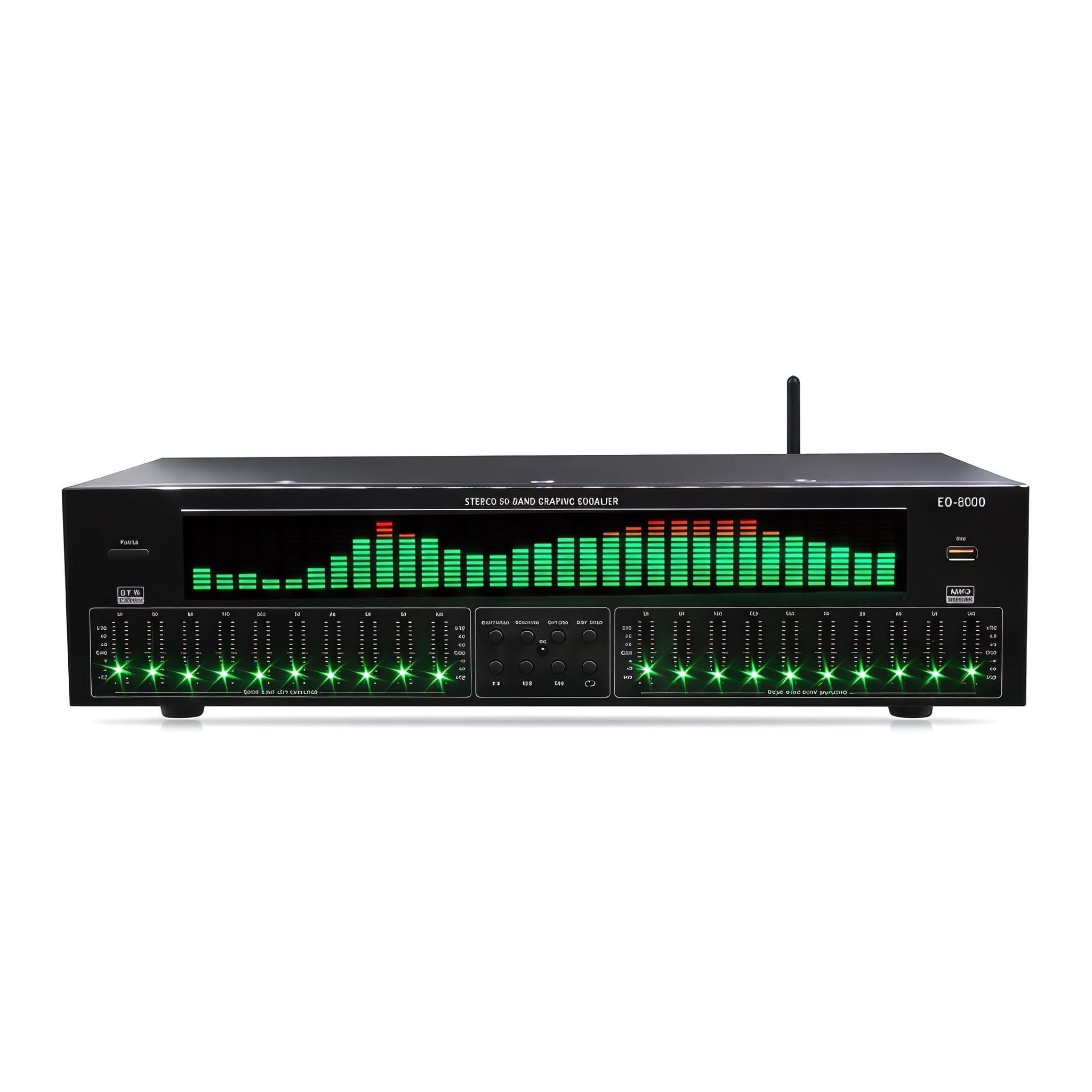 Kadxyan 31 Band Digital Equalizer Stereo Graphic Eq With Music Spectrum Analyzer And 54 Optical Coaxial Digital Audio Decoding For Recording Studio Stage Dj Karaoke