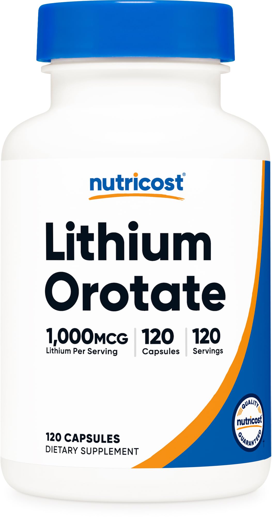 Nutricost Lithium Orotate (1,000mcg) 120 Capsules, Gluten-Free, Vegan