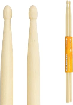 WR-608 Drumsticks Wood Tip Pair of 5A Maple Drum Sticks