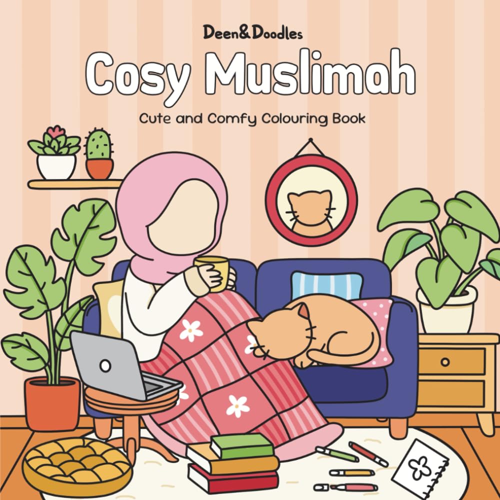 Cosy Muslimah: Cute and Comfy Colouring Book