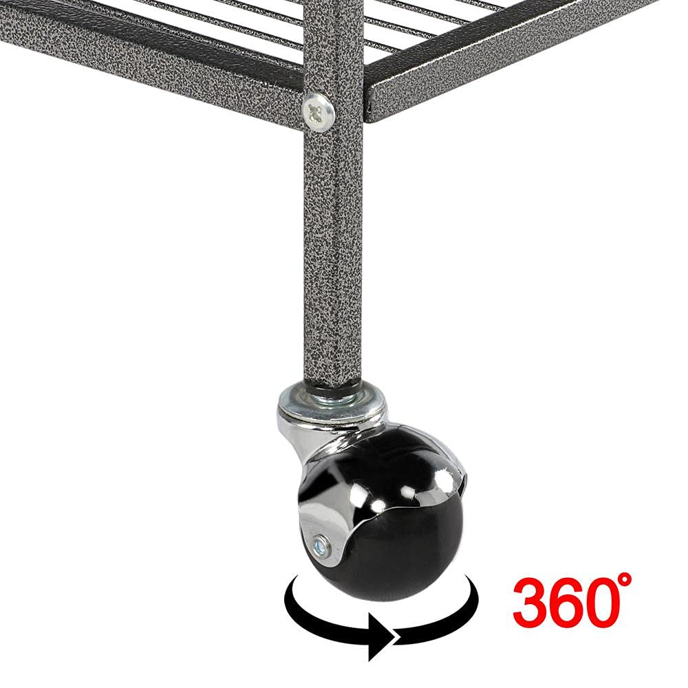 Yaheetech Vogelvoliere Vogelkäfig 2 Türen Vogelhaus Käfig mit 4 Rollen Nagervoliere 131cm hoch