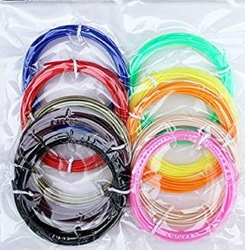 The Art Box PLA 3D Pen Filament Refill Pack (10 Colors x 5mts Each)