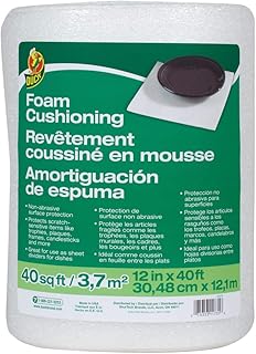 Duck Brand Foam Cushion Roll, 12 Inches by 40 Feet (283279),White