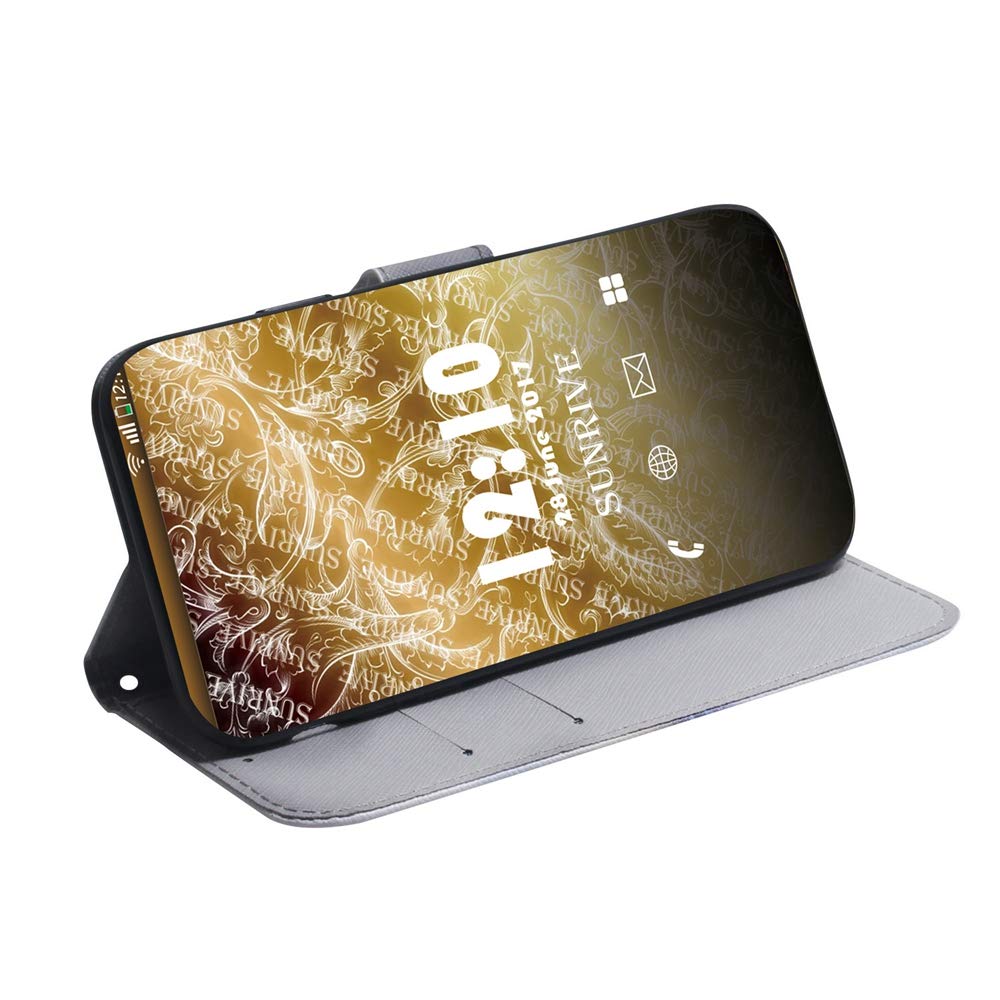 Custodia Portafoglio Per WileyFox Spark X Con Supporto E Pennino | Pelle PU, Cascata Panda B1 - 3