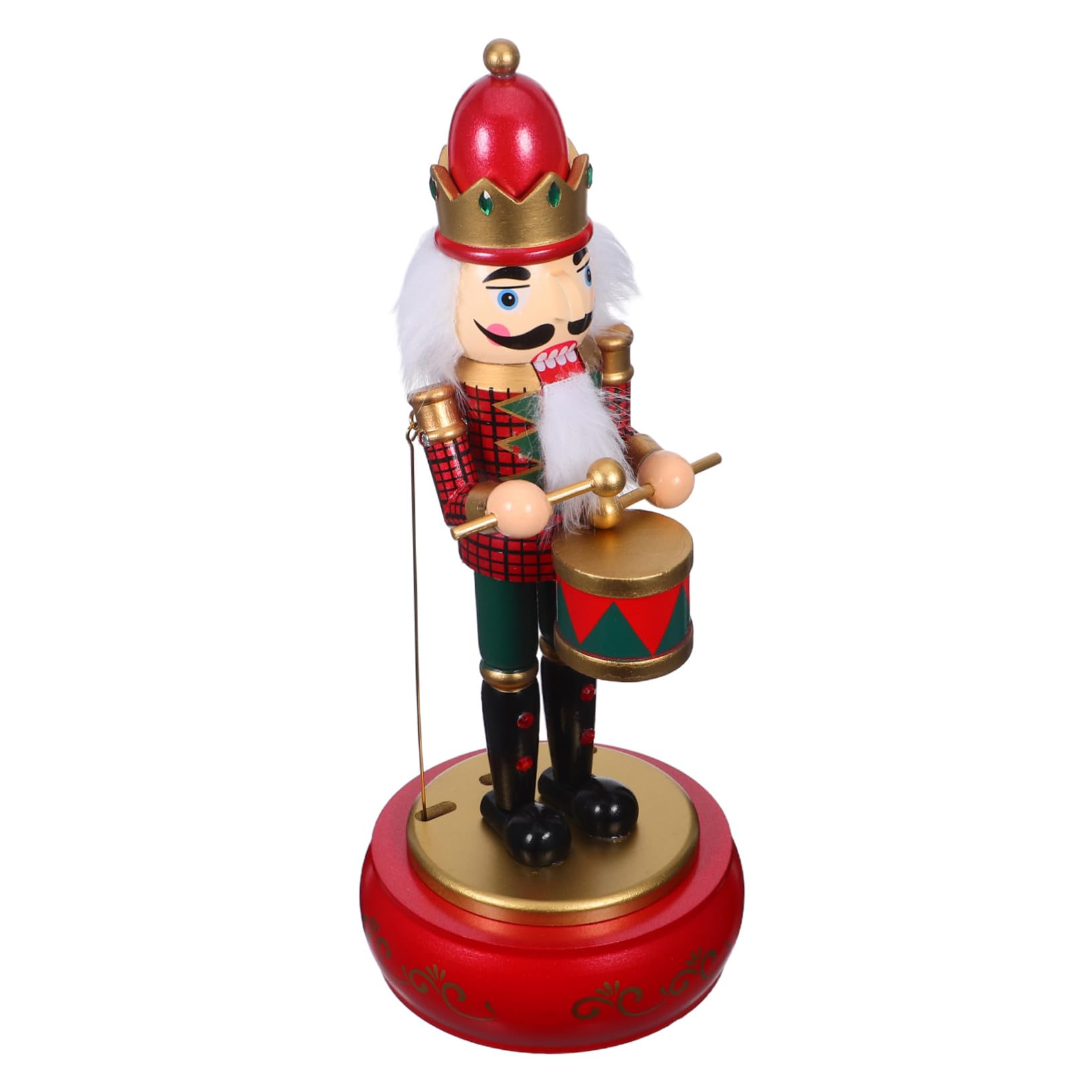 Mipcase Carillon in con Base Rotonda Scatola Musicale Natalizia Carica Manuale Decorazione Festiva per Soggiorno e Feste Natale