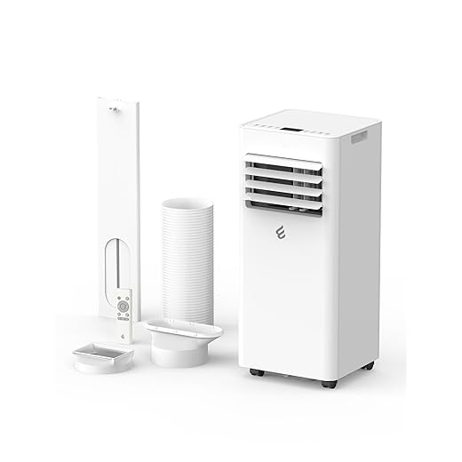 8,000 BTU Portable Air Conditioner/ 3 in 1 AC Portable for Room to 300 sq.ft with Remote Control/Portable AC Unit with Dehumidifier/Fan & Window Kit Included