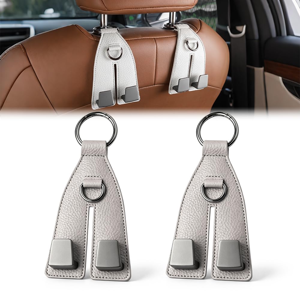 Premium Leather Wrapped Design (Gray, 2pcs)