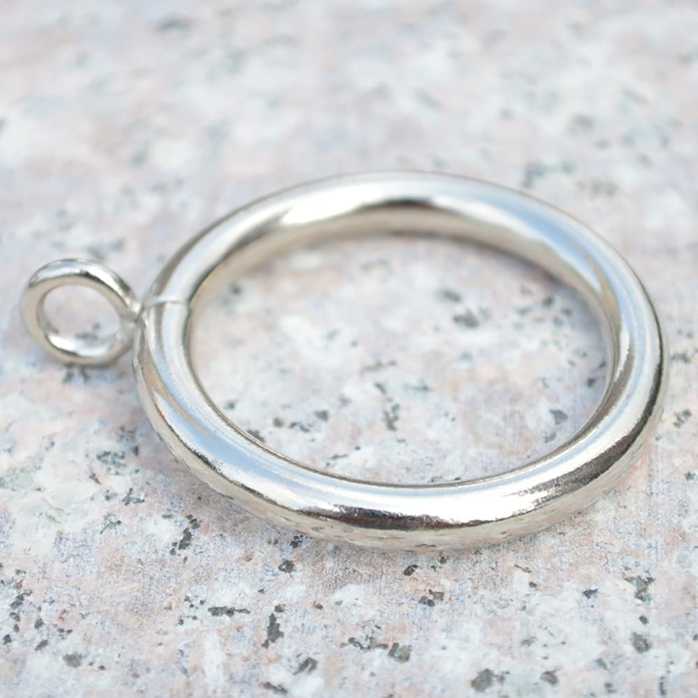 40 anelli per tende argentati,Anelli per tende con occhielli, diametro interno di 5,6 cm, in metallo, con anelli scorrevoli per appendere aste, ​per tende Silver (anelli per tende da 5,6 cm)