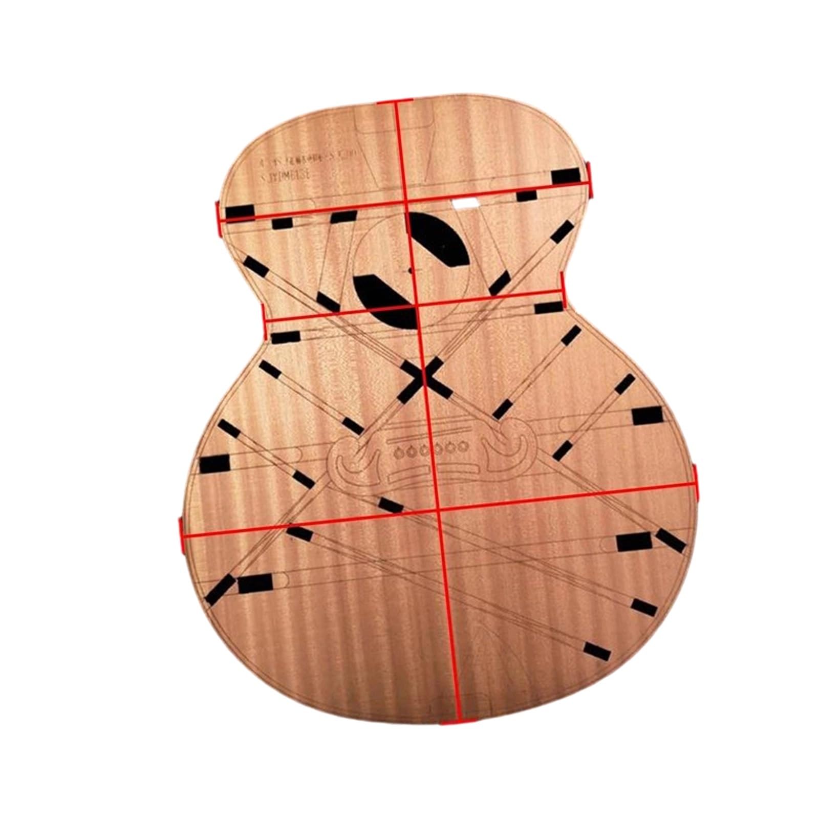 Juego Herramientas Ajuste Guitarra Diagrama De Estructura Guitarra Acústica Con Plantilla Madera Posición Del Haz Sonido(43sj200)