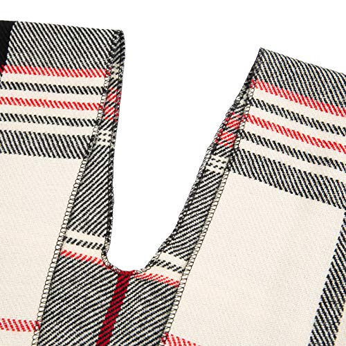 Surblue Elegant Shawl Scarf Classic Plaid Open Front Oversized Soft for Women4