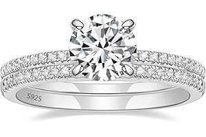 Sparkling 1.25CT Sterling Silver Bridal Ring Sets: A Promise of Love and Elegance