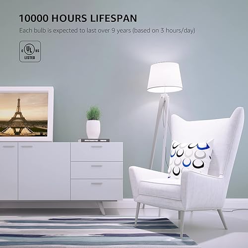 Miniatura 2 de Lepro Bombillas LED equivalentes a 60 W, 9 W, 800 lúmenes no regulables, luz blanca diurna 5000 K, base media estándar A19 E26, 10000 horas de vida