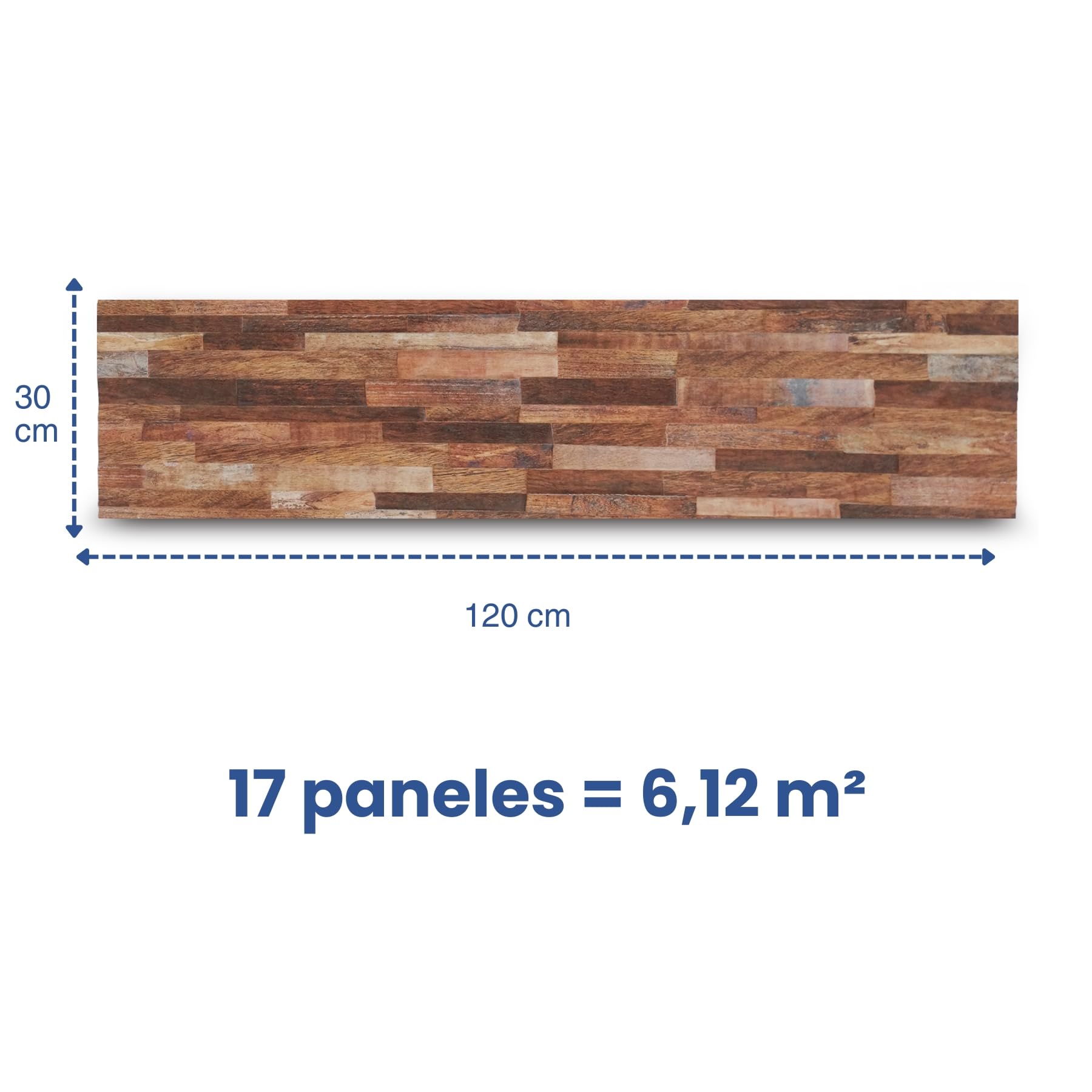 Paneles decorativos para pared efecto piedra, 17 piezas (6,12 m2), 30 x 120 x 2 cm, revestimiento poliestireno expandido (EPS), aislamiento térmico, ajustable, para interior y exterior (Ámbar)