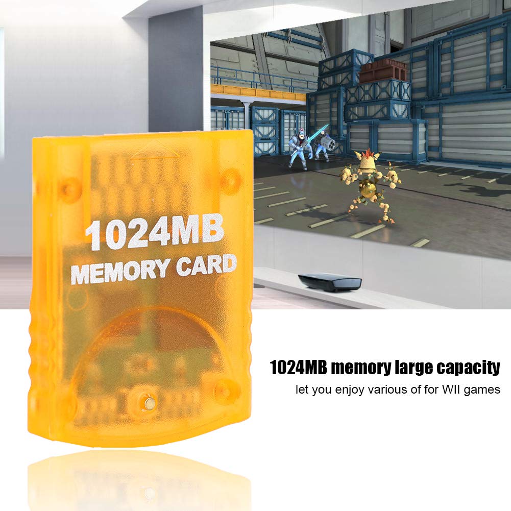 Tarjeta de Memoria para Wii, Accesorios para Juegos portátiles Gran Capacidad 1024MB Memory Card Stick para Consola de Juegos Wii, Alta Velocidad y Rendimiento de transmisión eficiente