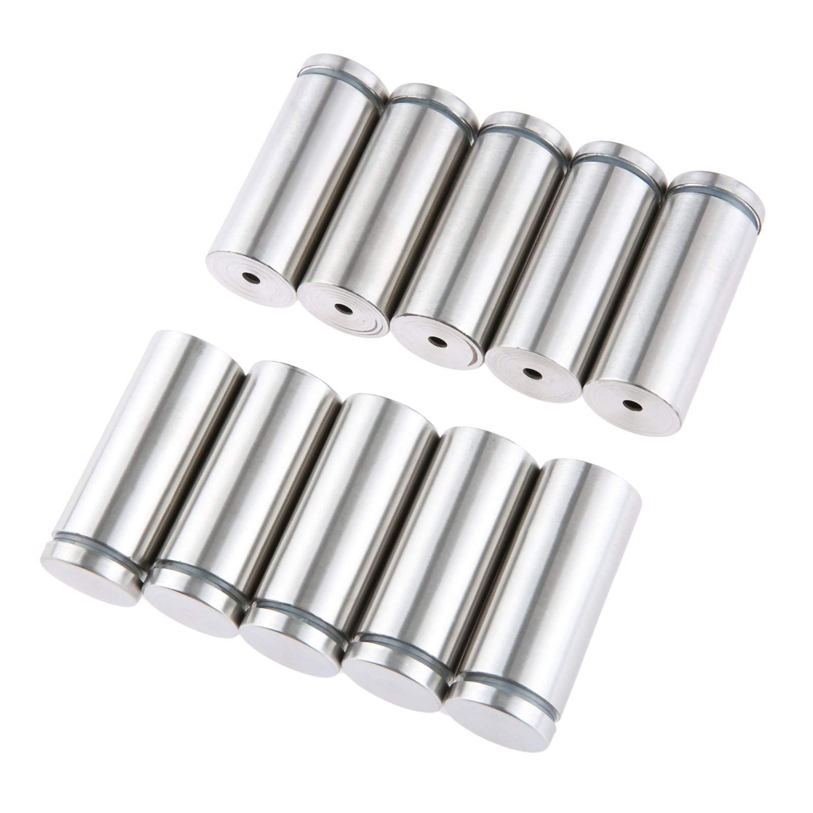 Hicello 25X60mm 10Pcs Standoff Wall Fixings,Stainless Steel Advertisement Nails Screws For Sign Displays